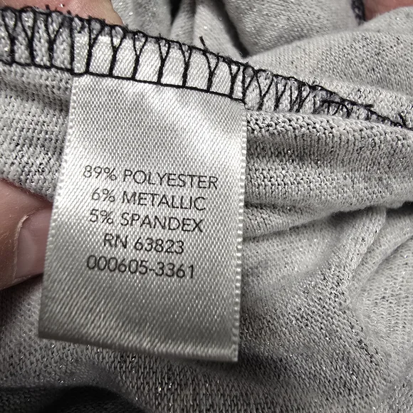 CJ Banks Patterned Sparkly Long Sleeve Top With Gems And Hood Size 1X  107 - Picture 11 of 11